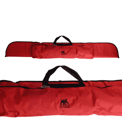 elTORO Recurvebogentasche mit aufgesetzter Tasche bis 62 Zoll - rot