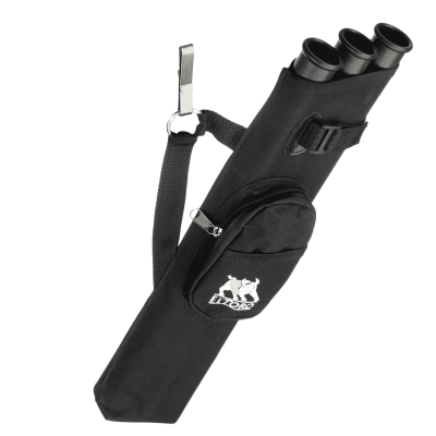elTORO Side Quiver MIDI with 3 Tubes and Pocket - Colour: Black