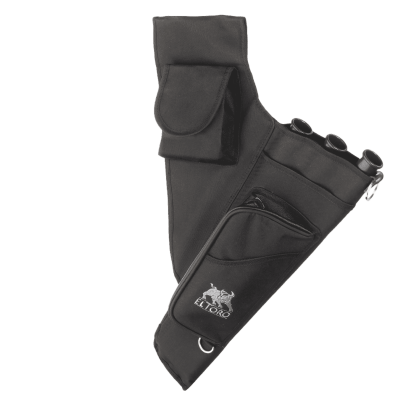 elTORO Side Quiver SPORT DELUXE 1 with 2 Pockets and 3 Tubes - Black