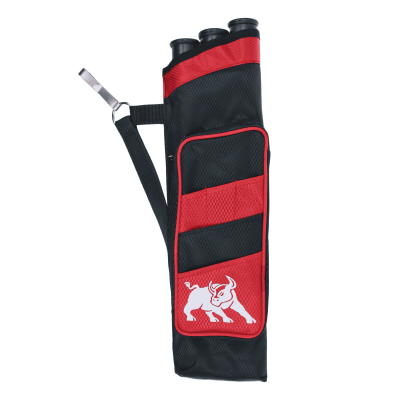 elTORO Sport³ - Side Quiver with Belt clip - Right Hand | Colour: Black/Red