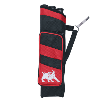 elTORO Sport³ - Side Quiver with Belt Clip - Left Hand | Colour: Black/Red