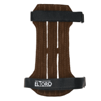 elTORO Traditional Arm Guard Short Made of Leather - Light Suede