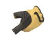 elTORO Bogenhandschuh schwarz-gelb für die linke Hand - Größe L