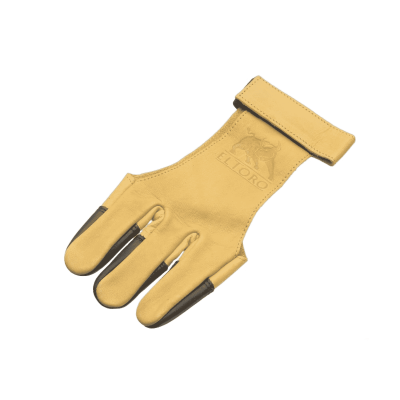 elTORO Traditioneller Schießhandschuh Tradition - gelb-schwarz - Größe XS