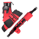 !!TIP!! elTORO Complete Quiver System with Belt and Pockets - RH - Red